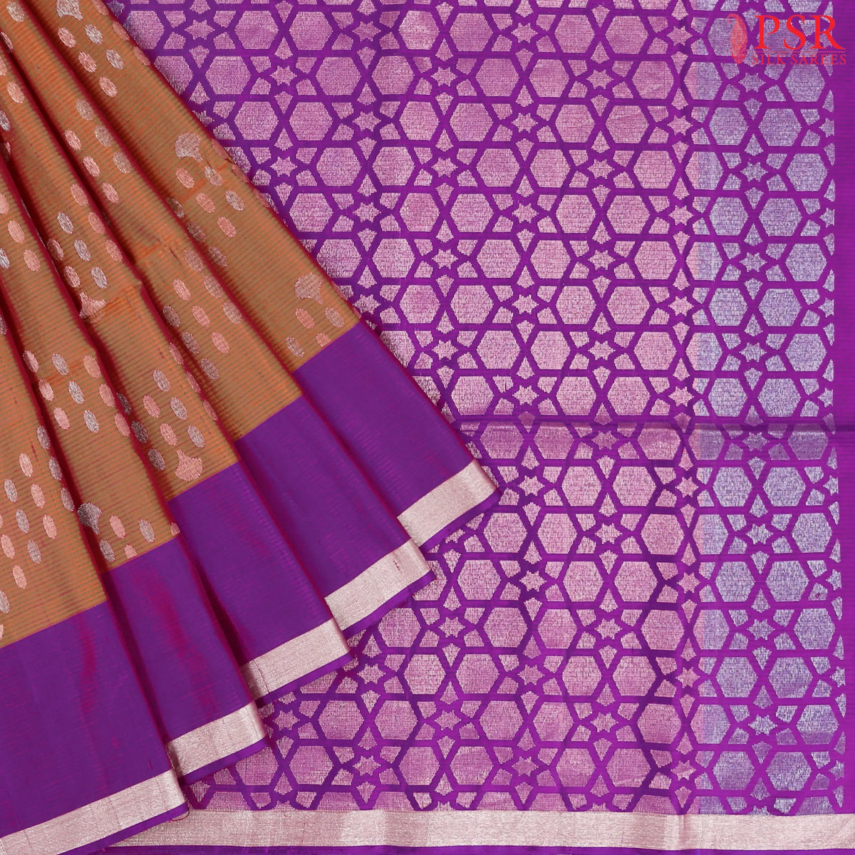 Autumn Copper Soft Silk Saree