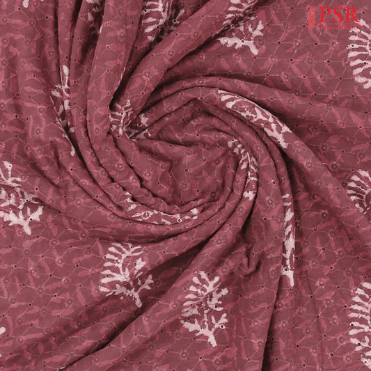 Burgundy Hacoba Embroidery Running Material