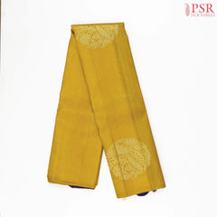 Golden Yellow Kanchipuram Silk Saree
