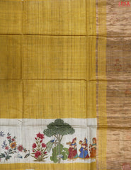 Royal Beige Tussar Silk Saree