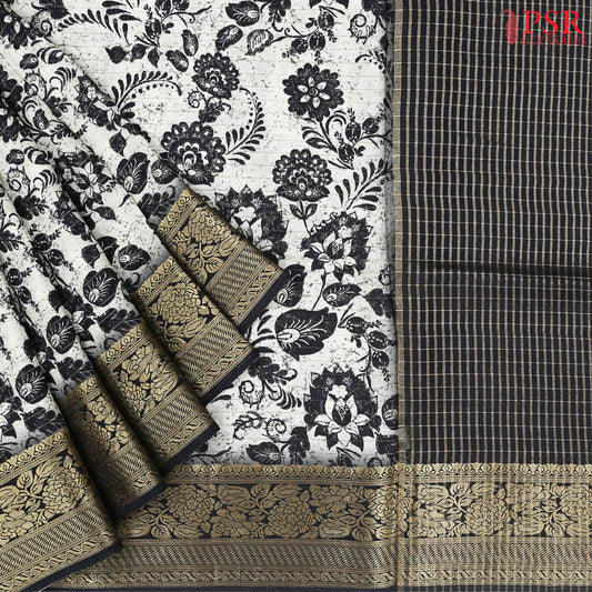 Grey Modal Silk Saree