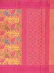 Orange Manipuri Cut Work Saree