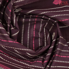 Aubergine Brown Kalakshetra Kovai Cotton Saree