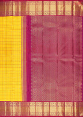 Yellow Kanchipuram Silk Saree