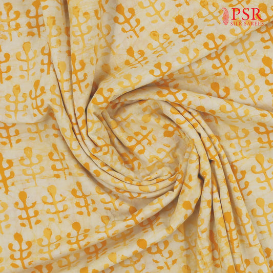 Yellow Batik Print Running Material