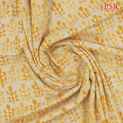 Yellow Batik Print Running Material