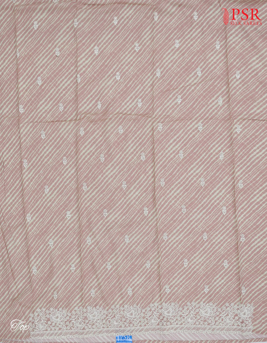 Pink & Beige Rayon Dress Material