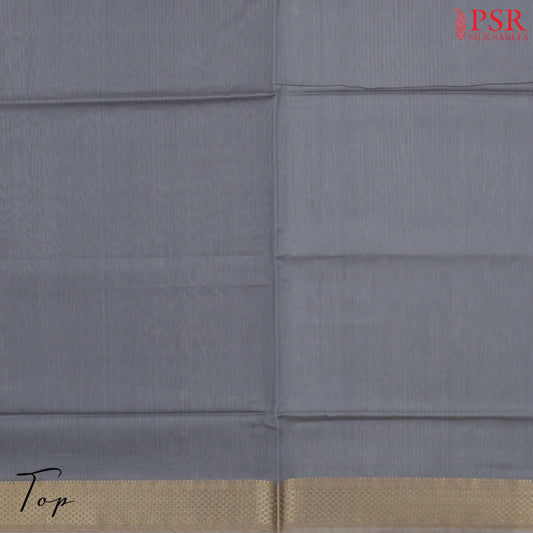 Cement Grey Maheswari Silk Cotton Dress Material