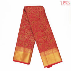 Red Kanchipuram Jacquard Silk Saree