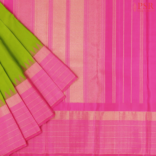 Apple Green Kanchipuram Silk Saree
