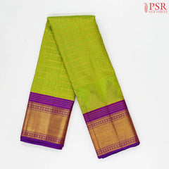 Bright Green Kanchipuram Silk Saree