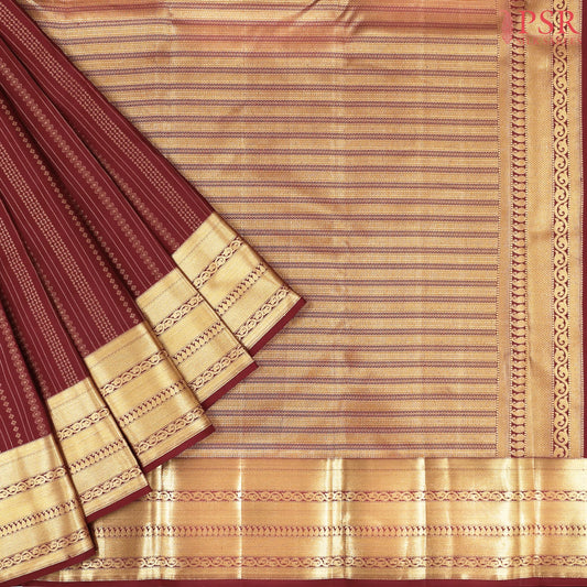 Auburn Fancy Kanchipuram Silk Saree
