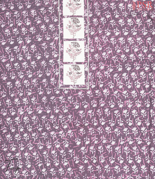 Chinese Violet Cotton Dress Material