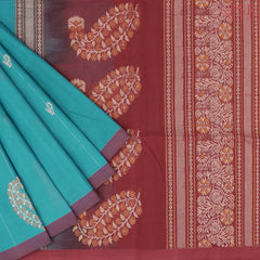 Dark Turquoise Kovai Cotton Saree