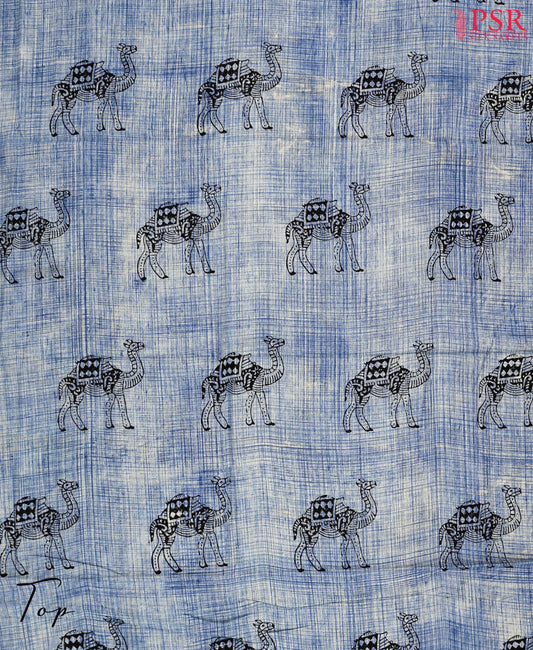 Cobalt Blue Cotton Dress Material