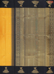Mustard Yellow Kanchipuram Silk Saree