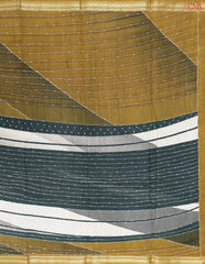 Teal & Olive Munga Silk Saree