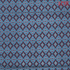 Dark Blue Semi Tassar Ikkat Print Running Material