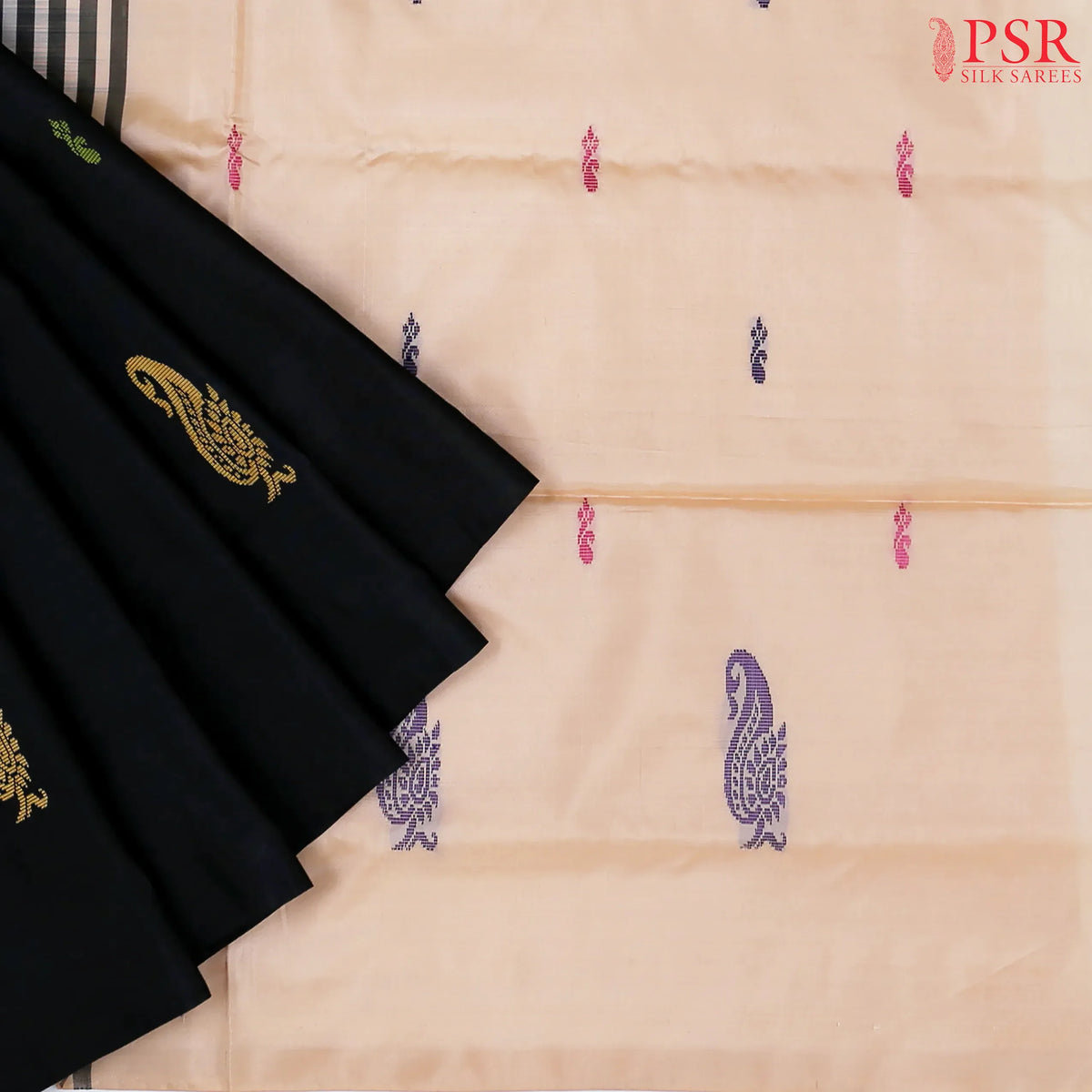 Black Vazhainaar Silk Saree