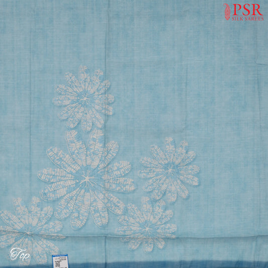 Light Blue Semi Tassar Dress Material