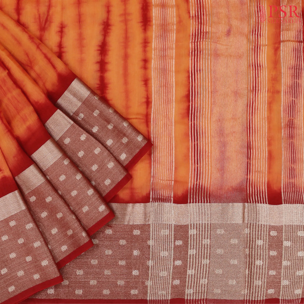 Orange Assam Saree