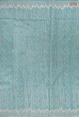 Mint Blue Semi Tussar Embroidery Saree