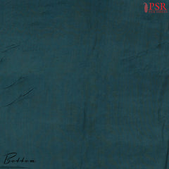 Teal & Sepia Tissue Dress Material