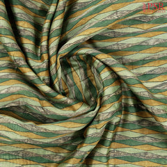 Green & Mustard Chanderi Silk Cotton Saree