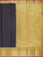 Aubergine Purple Fancy Kanchipuram Silk Saree