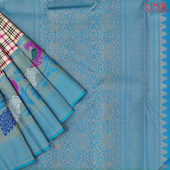 Light Beige Kanchipuram Silk Saree