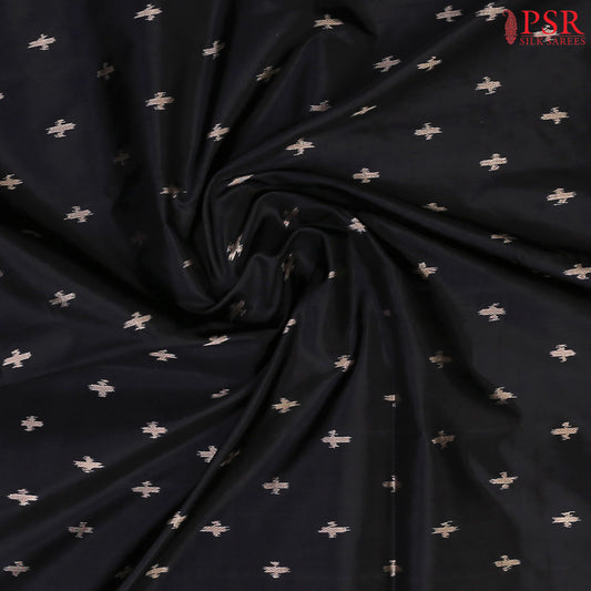 Black Pochampally Ikat Silk Saree