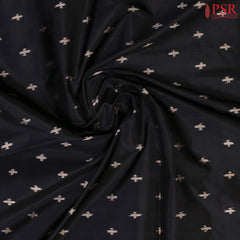 Black Pochampally Ikat Silk Saree