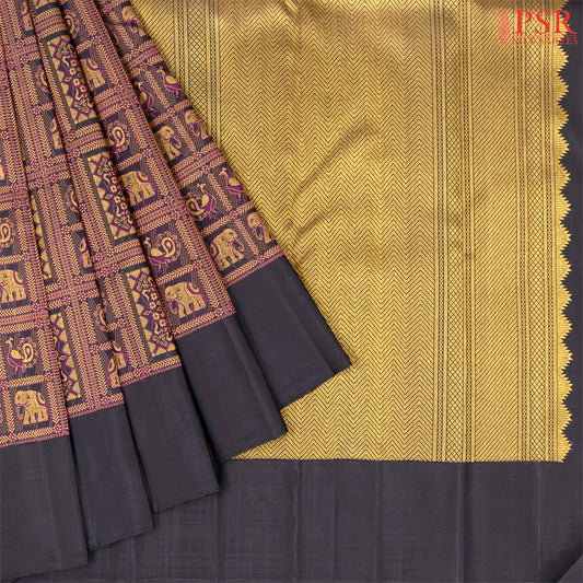 Black Kanchipuram Silk Saree