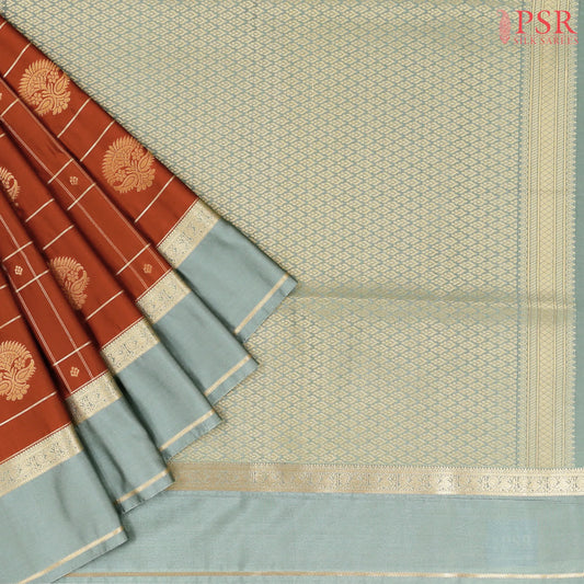 Copper Soft Art Silk Saree