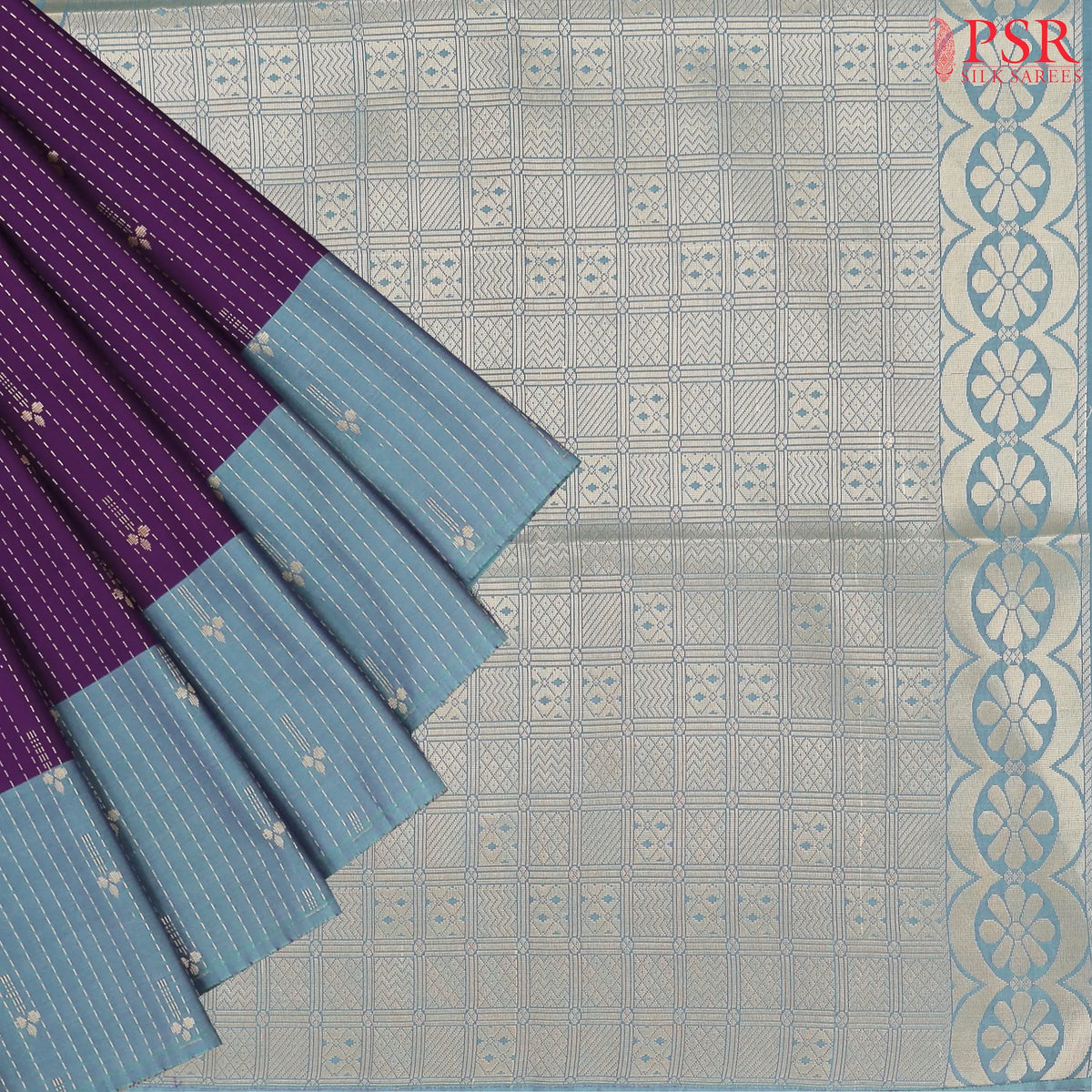 Dark Purple Soft Art Silk Saree