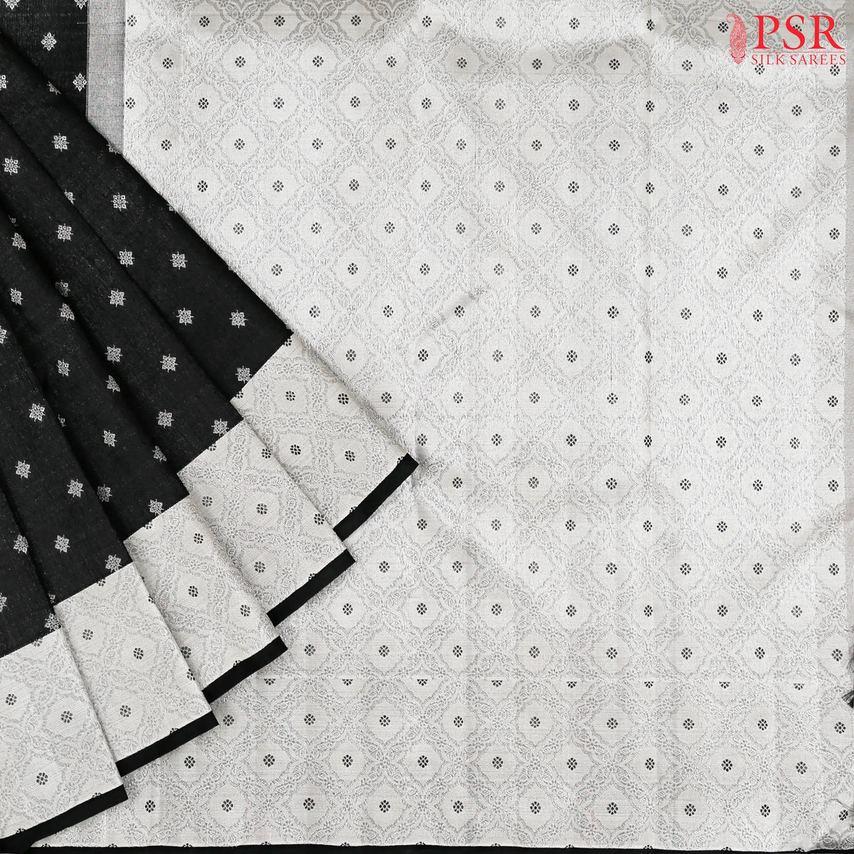 Black Kanchipuram Tissue Silk Saree