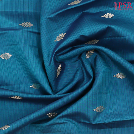 Dark Cerulean Blue Fancy Kanchipuram Silk Saree
