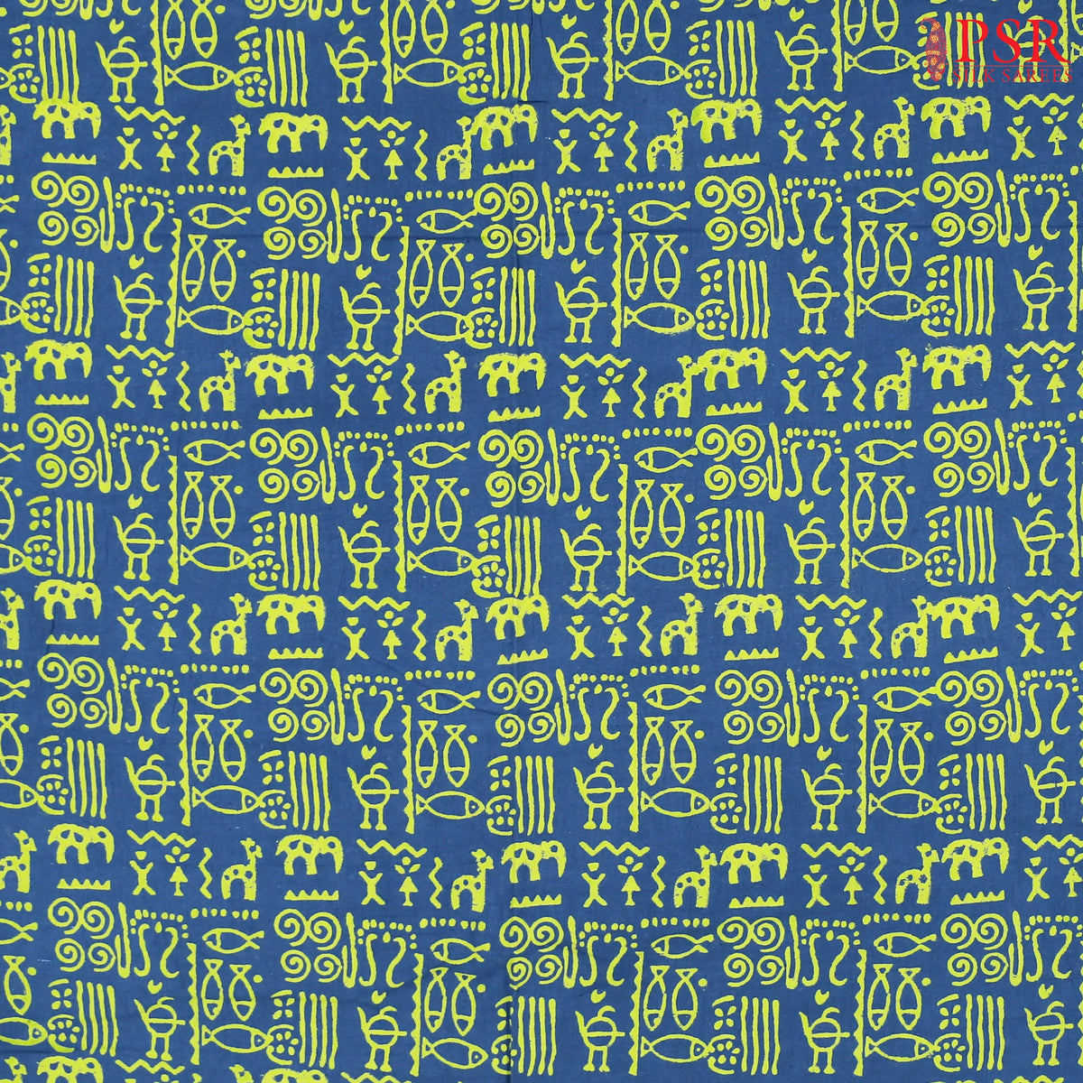 Indigo Blue Jaipur Cotton Print Running Material