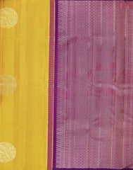 Golden Yellow Kanchipuram Silk Saree