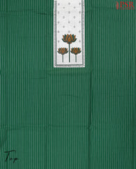 Dark Green Chirala Cotton Dress Material