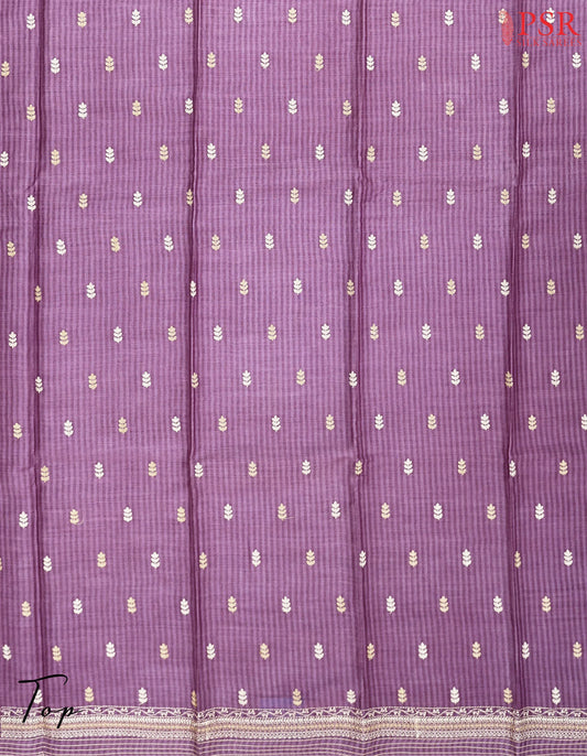 Orchid Purple Tassar Silk Dress Material