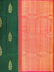 Dark Green Kanchipuram Silk Saree