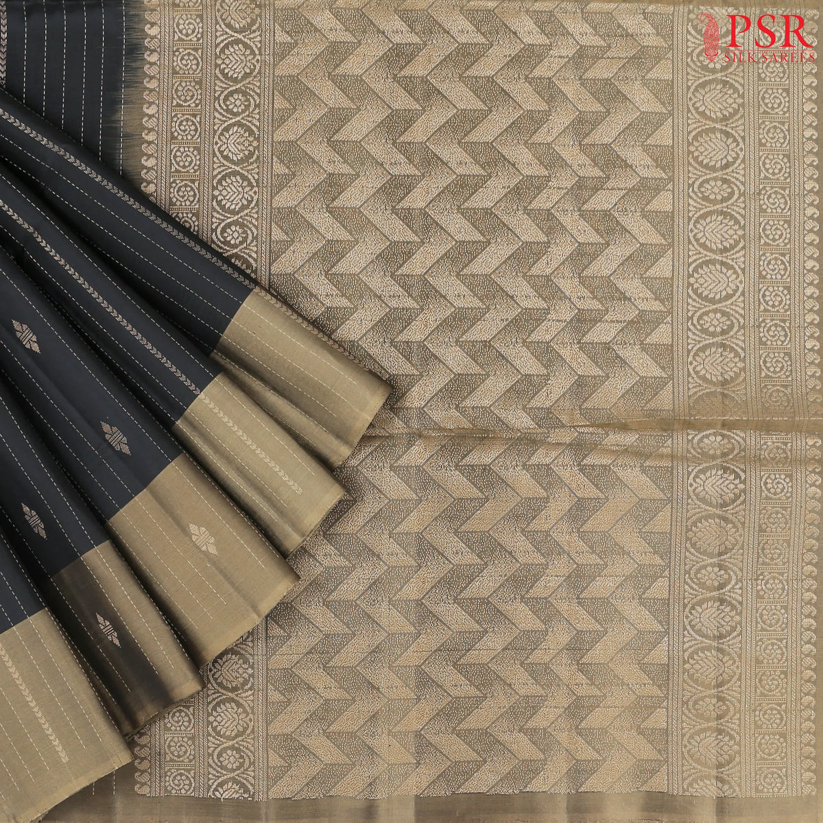 Black Soft Silk Mix Saree
