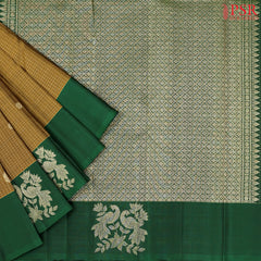 Mustard Brown Kanchipuram Silk Saree