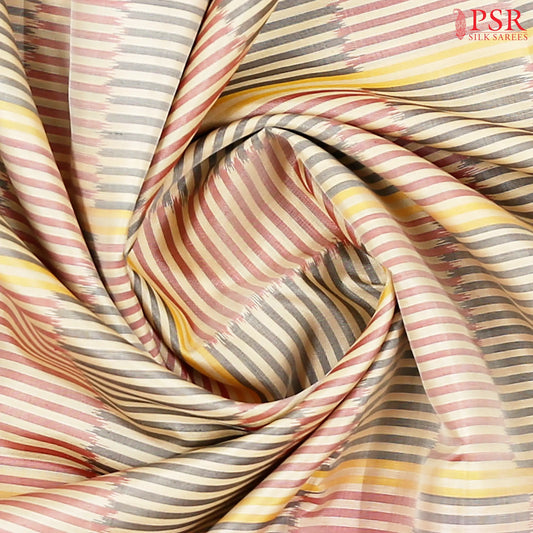 Parchment Beige Pochampally Soft Silk Saree