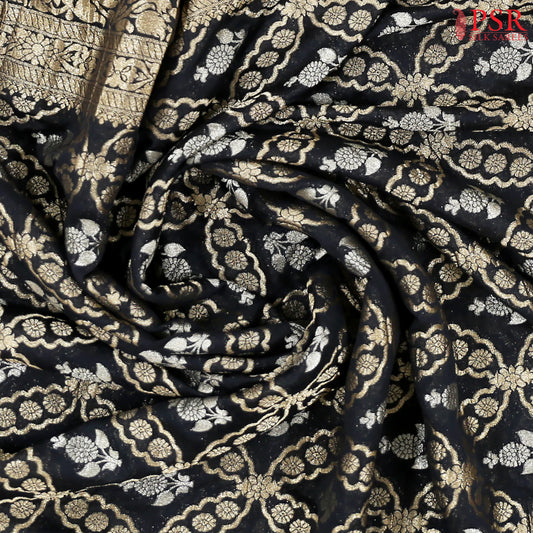 Black Georgette Saree