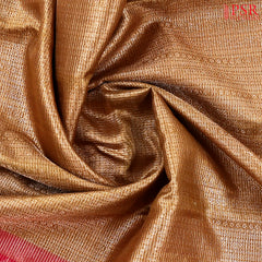 Tortilla Brown Bridal Kanchipuram Silk Saree