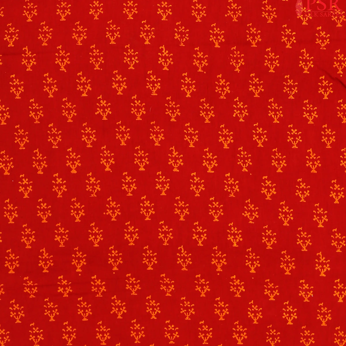 Crimson red Cotton Print Running Material