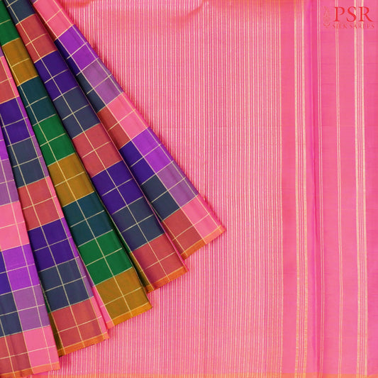 Multicolor Kanchipuram Silk Saree