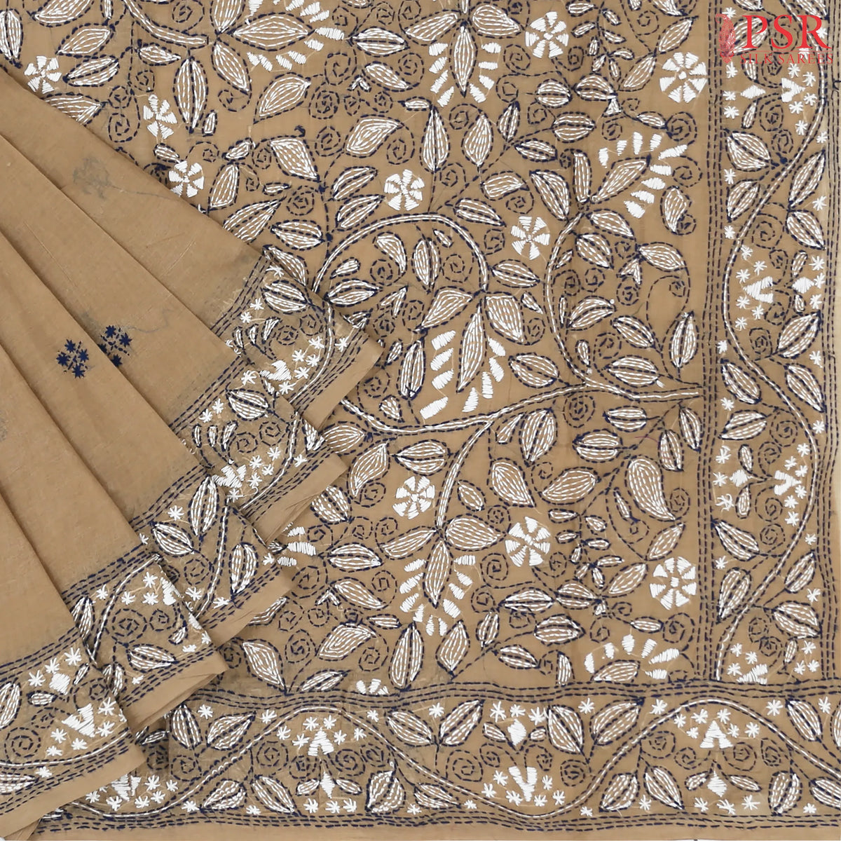 Tortilla Brown Bengal Cotton Saree
